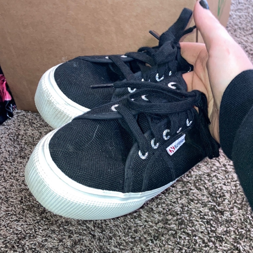 black superga platform sneakers!